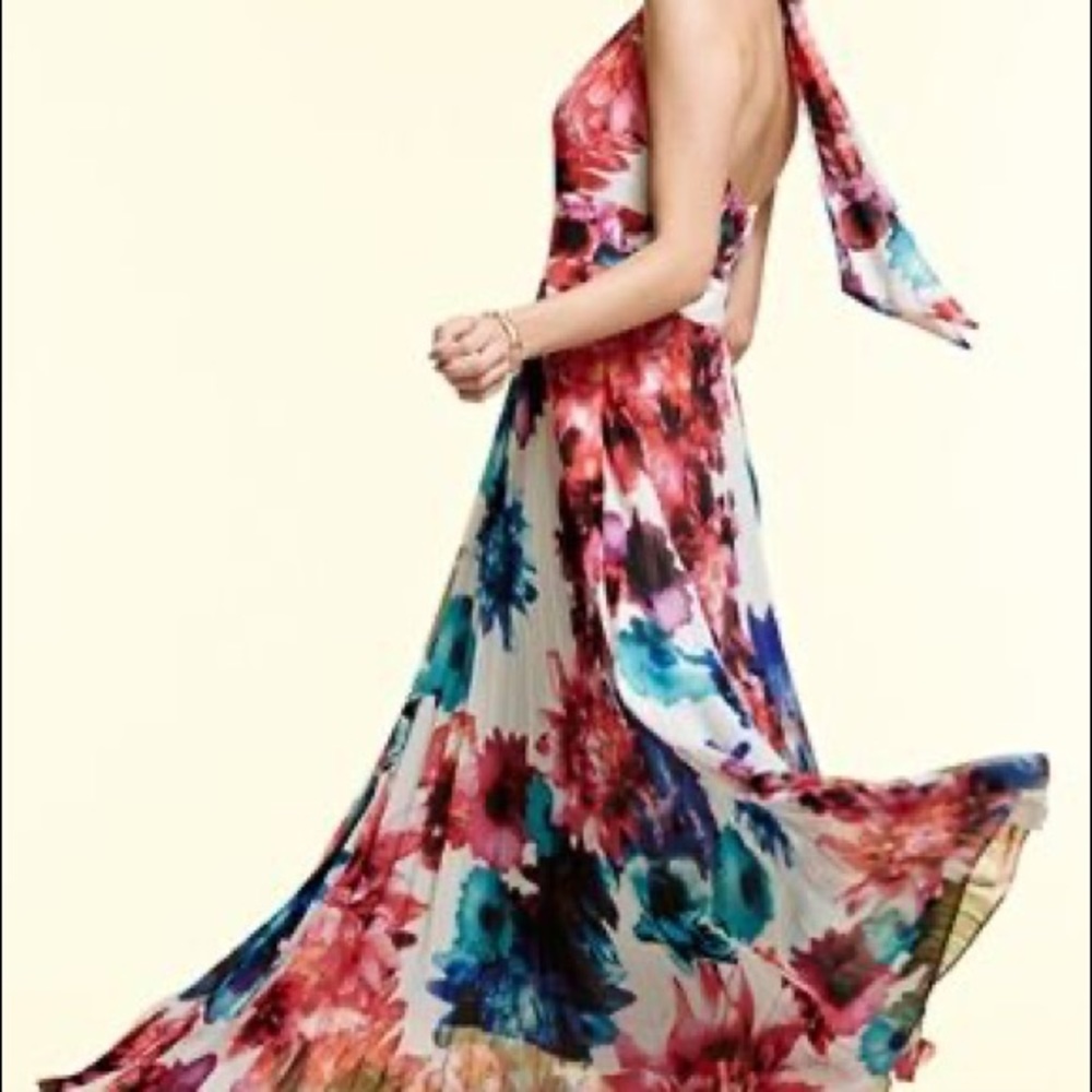 ELIZA J FLORAL HALTER MAXI DRESS